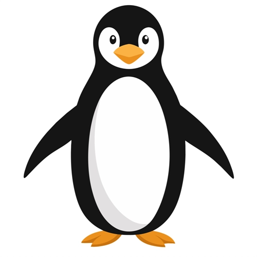 Under the Sea Theme Penguin Transparent Sticker